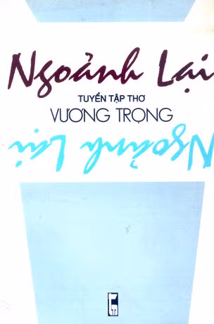 Bìa sách của nhà thơ Vương Trọng.