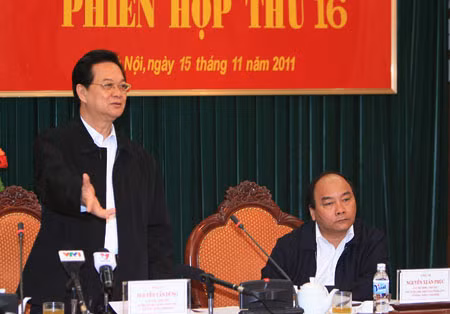 Thủ tướng Nguyễn Tấn Dũng chủ trì phiên họp lần thứ 16 của Ban chỉ đạo Trung ương về phòng, chống tham nhũng. Ảnh: TTXVN.