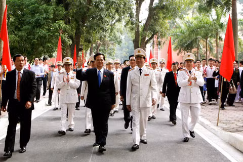 Lễ kỷ niệm vinh dự chào đón sự hiện diện của Thủ tướng Chính phủ Nguyễn Tấn Dũng, Bộ trưởng Bộ Công an Trần Đại Quang cùng nhiều đồng chí lãnh đạo các bộ ngành TW, lãnh đạo các đơn vị thuộc Bộ Công an...