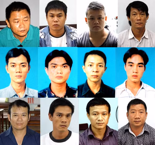 Một số đối tượng trong vụ án.