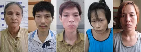 Nguyễn Thị Thảo, tức Thảo “lai”, Nguyễn Ngọc Quang, Nguyễn Kiên Cường, Nguyễn Thị Tuyết Trinh, Ngô Thị Chăm.