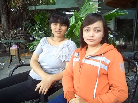 Hình ảnh đầy nữ tính của hai nữ “hiệp sỹ” Xuân Trường và Hoàng Anh.