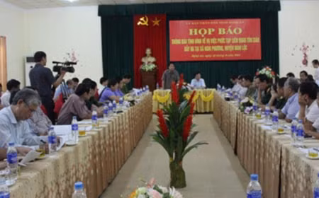 UBND tỉnh Nghệ An họp báo thông báo sự việc xảy ra ở xã Nghi Phương.