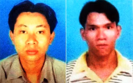 Minh “khùng” (tức Nguyễn Thế Minh - ảnh phải) – kẻ vừa bị bắt giữ, và Đạt “mắt bầm” (tức Nguyễn Tấn Đạt - ảnh trái) – kẻ đang trốn truy nã của Công an TP.HCM.