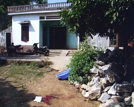 Hiện trường xảy ra vụ án.