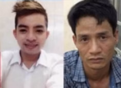 Trần Hùng Kiệt và Nguyễn Viết Huỳnh tại cơ quan Công an.