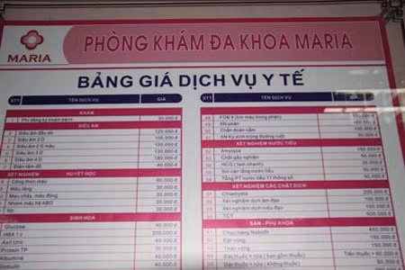 Ảnh: Giá cả dịch vụ đã được giảm 1/3 và niêm yết rõ ràng từ tháng 9/2011.