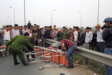 Hiện trường vụ tai nạn.