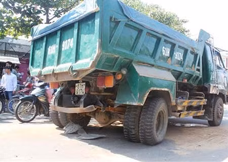 HIện trường vụ tai nạn.