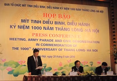 Công bố kịch bản lễ mít tinh diễu binh, diễu hành kỷ niệm Đại lễ 1000 năm.