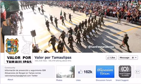 Trang Valor por Tamaulipas (Can đảm cho Tamaulipas).
