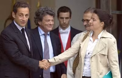 Cecile Duflot và Tổng thống N.sarkozy.