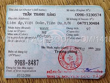 Một giấy tờ do chiến sĩ tổ 141 nhặt được, tải lên mạng tìm người đánh rơi.