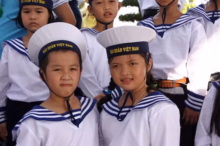 Niềm vui được là chiến sĩ nhí Hải quân Việt Nam.