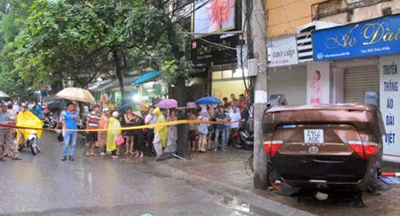 Hiện trường vụ tai nạn.