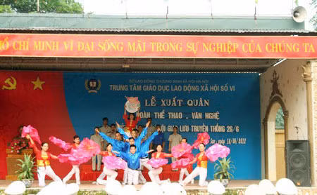 Trung tâm 06 tổ chức lễ xuất quân, giao lưu văn nghệ chào mừng ngày Thế giới phòng chống ma túy.