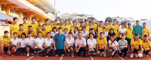 Lãnh đạo Vụ Pháp chế cùng cán bộ, chiến sĩ trong đơn vị tham dự hội thi.