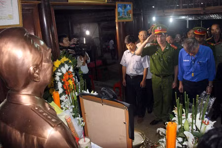 Lễ viếng Đại tướng Võ Nguyên Giáp tại quê hương Lệ Thủy, Quảng Bình. Ảnh: Hoài Thu