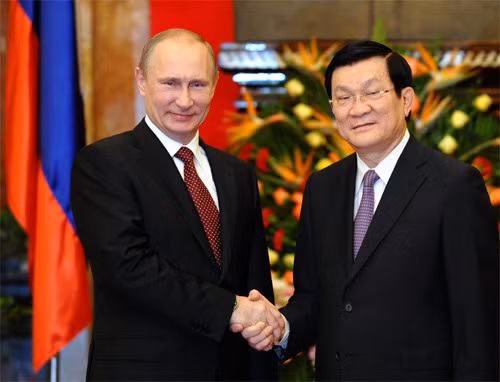 Chủ tịch nước Trương Tấn Sang và Tổng thống LB Nga Vladimir Putin.