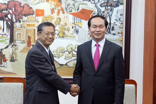 Bộ trưởng Trần Đại Quang và Đại sứ Nhật Bản Hiroshi Fukada.