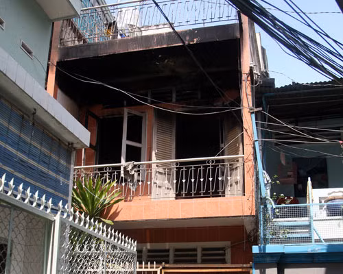 Căn nhà nơi xảy ra vụ cháy.