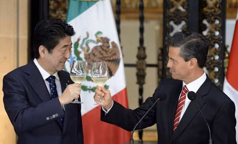 Thủ tướng Shinzo Abe và Tổng thống Mexico Enrique Pena Nieto, tháng 7/2014.