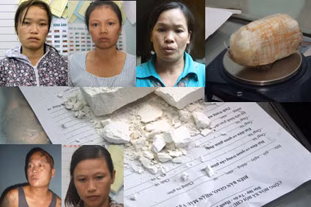 Các đối tượng và tang vật.