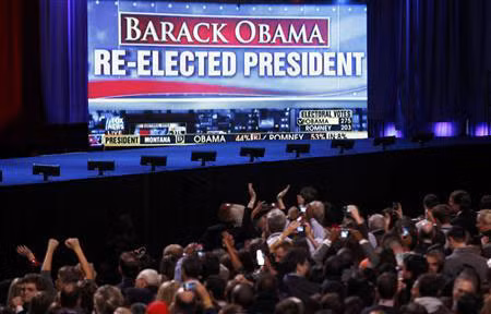Đương kim Tổng thống Obama đã chiến thắng.