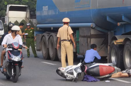 Hiện trường vụ tai nạn.