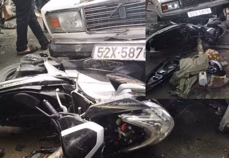 Hiện trường vụ TNGT.