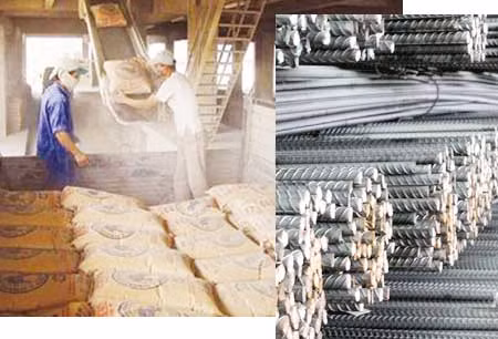 Xi măng, sắt thép từng bị doanh nghiệp thao túng làm giá.