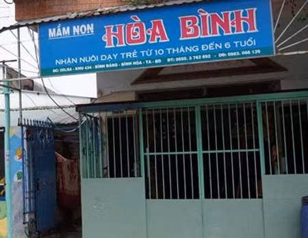 Cơ sở mầm non Hòa Bình tại Bình Dương.