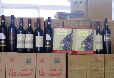 Các loại rượu vang Đà Lạt của Công ty TNHH thương mại và dịch vụ An Tường.