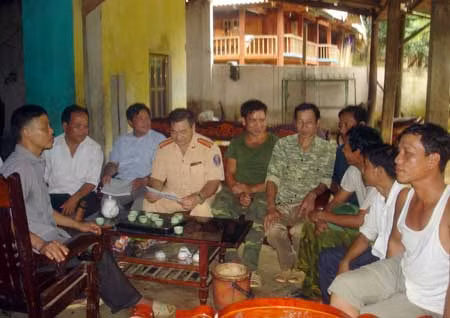 Một buổi sinh hoạt của tổ cứu hộ, cứu nạn Đèo Cón.