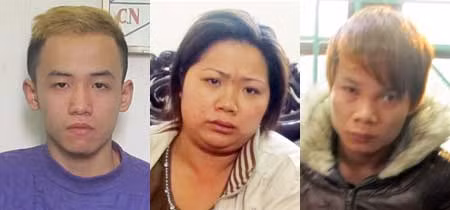 Đối tượng Tuấn, Diệp và Bình.