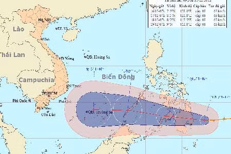 Hướng đi của cơn bão WASHI.