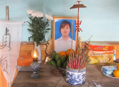 Di ảnh nạn nhân Nguyễn Thị Oanh.