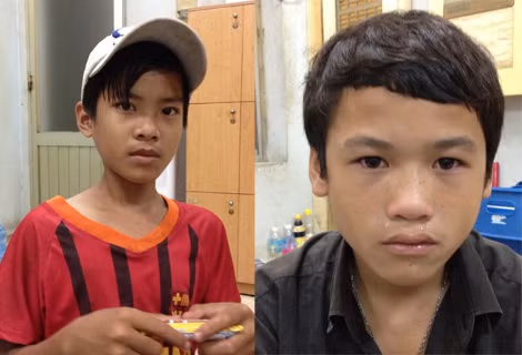 Em Nguyễn Văn Hòa và em Đoàn Quốc Hảo.