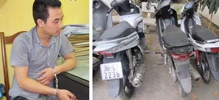 Xe tang vật vụ án.