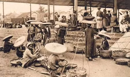 Một góc chợ của Hà Nội xưa. (Ảnh minh họa).