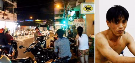 Ăn trộm ti vi trong khách sạn, bị phát hiện cố thủ trên nóc thang máy ảnh 1