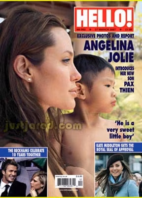 Pax Thiên và Angenlina Jolie tại Việt Nam tháng 11/2011.