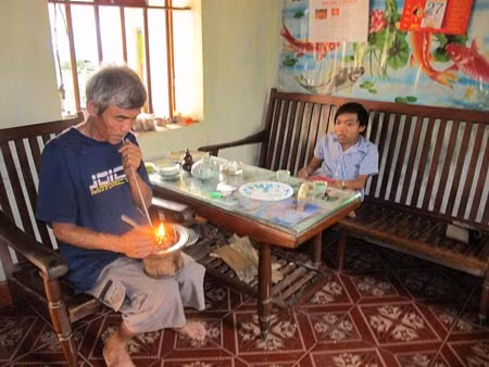Ông Thi rất tự hào về cậu con trai cả.