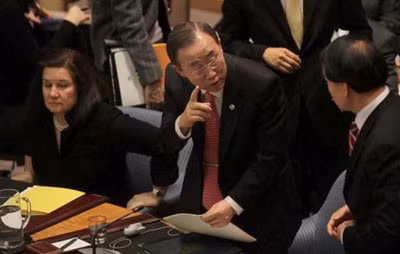 Tổng Thư ký Ban Ki-moon phát biểu tại Hội nghị LHQ ngày 24/3.