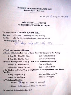 Hà Nội: Bắt quả tang vụ “rút ruột” công trình trường học ảnh 2