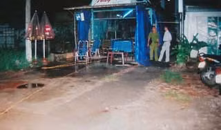 Một góc quán Café Tiên Tiên - nơi xảy ra vụ án mạng do Hùng “xụi” và đàn em thực hiện.