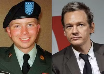 Bradley Manning và ông chủ WikiLeaks.