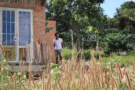 Ngôi nhà nơi chị Dung bị ông Minh bắt nhốt.