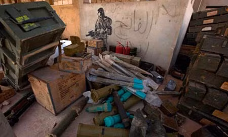 Kho vũ khí của Gaddafi trong một căn cứ quân sự ở Ajdabiya, Libya.