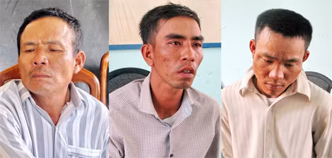 Mai Ngọc Thuận, Nguyễn Văn Nghiêm và Nguyễn Văn Thị Tèo - ba đối tượng cướp giật tài sản khi giở trò cờ gian, bạc bịp trên xe khách.